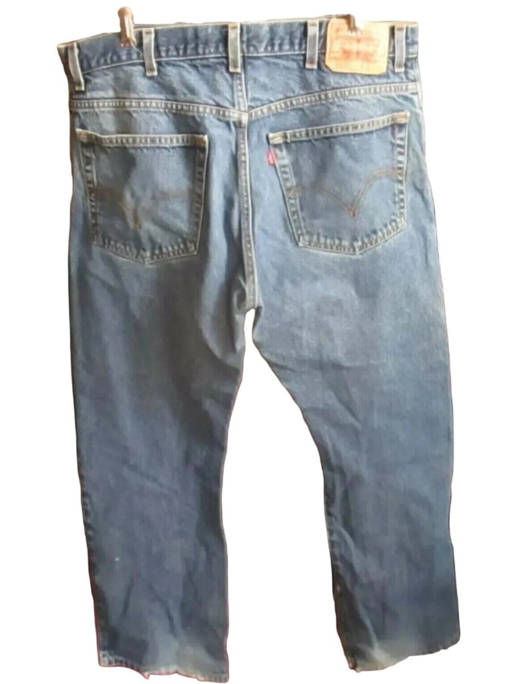Mens Levi's 517 Jeans 38x32 Bootcut Raw Dark Denim Jeans Men's Size 38x32